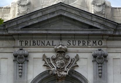 Fachada del Tribunal Supremo, en Madrid.