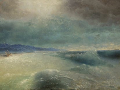 A canvas by Ivan Aivazovsky (1817-1900) looted from the Kherson Art Museum.