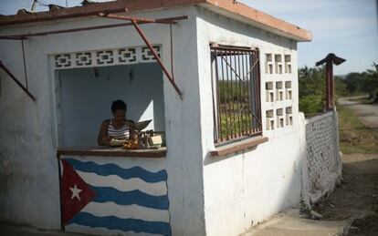 Banca de tomates em Cienfuegos, Cuba.