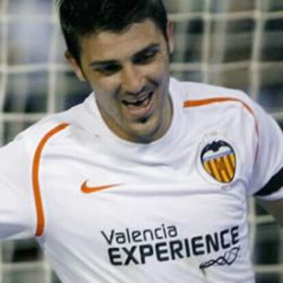 El jugador del Valencia David Villa.