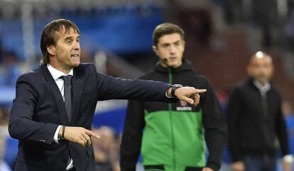 Lopetegui, durante el partido contra el Alavés.