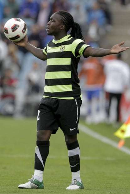 Royston Drenthe, en el partido ante el Getafe de la primera vuelta.