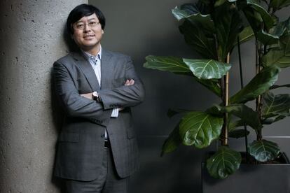 El presidente de Lenovo, Yang Yuanqing, en Barcelona.