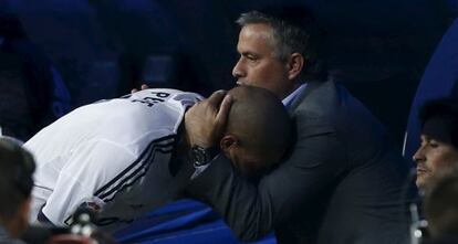 Pepe dedica su gol al Deportivo a Mourinho, la semana pasada.