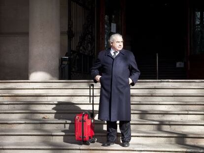 Fidel Pallerols, en el palacio de Justicia de Barcelona. 