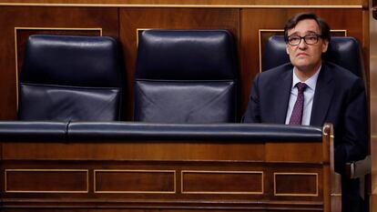 Salvador Illa, ministro de Sanidad, en el Congreso de los Diputados.