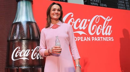 La presidenta de Coca-Cola European Partners, Sol Daurella, en la salida a Bolsa de la compañía en 2017.