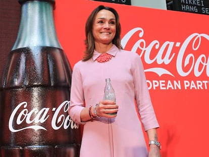 La presidenta de Coca-Cola European Partners, Sol Daurella, en la salida a Bolsa de la compañía en 2017.