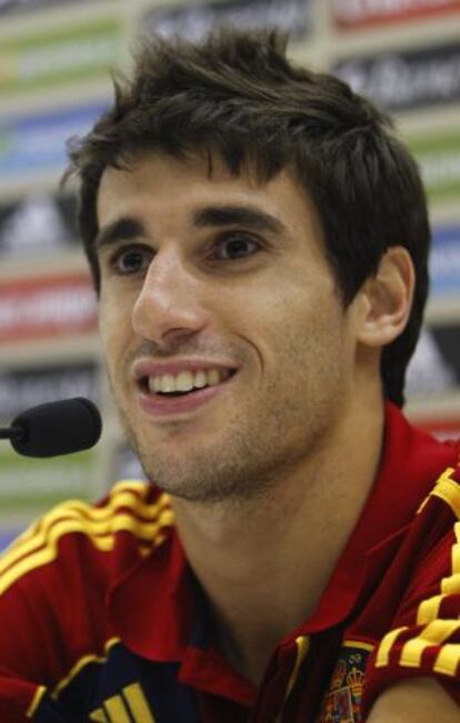 Javi Martínez, en la rueda de prensa.