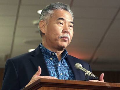 El gobernador David Ige en Honolulu, la capital de Haw&aacute;i.
 