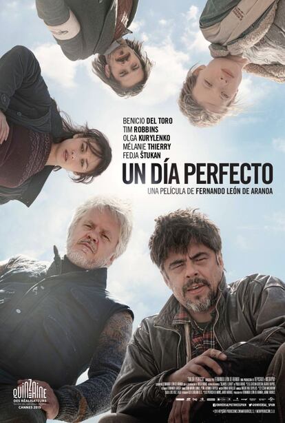 Cartel de 'Un día perfecto', dirigida por Fernando León de Aranoa, cuenta con 8 nominaciones.