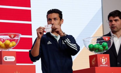 Jesús Navas, durante el sorteo de Copa del Rey del pasado noviembre.