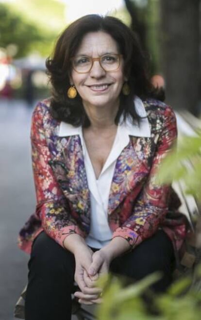 Raquel J. Palacio, ayer en Casa del Libro, en Barcelona. 