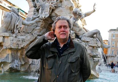 Steve Bannon, en Roma el pasado marzo.