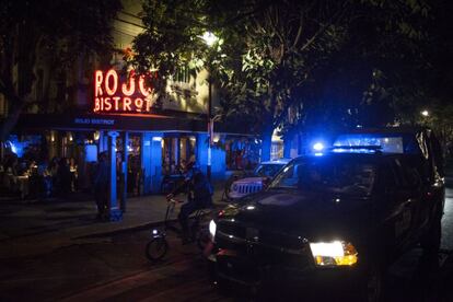 Imagen de un operativo policial en la colonia Condesa, en julio de 2015.