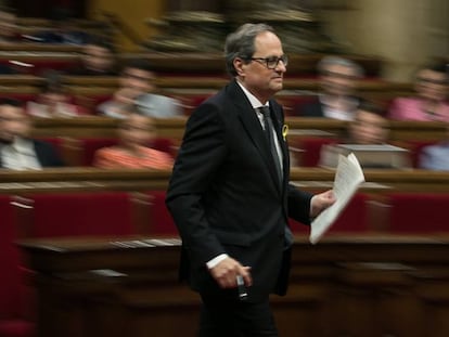 Quim Torra, al Parlament.