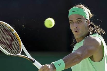 Feliciano López, en un momento del partido contra Gilles Muller en el Open de Australia.