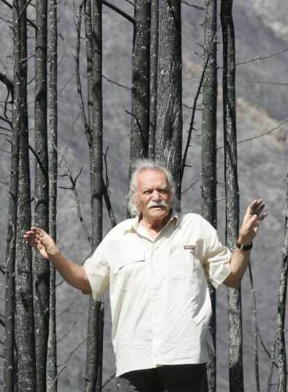 Glazos, en la zona quemada entre Kalamata y Esparta.