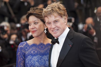 Robert Redford y su mujer, Sibylle Szaggars, en el Festival de Cine de Cannes