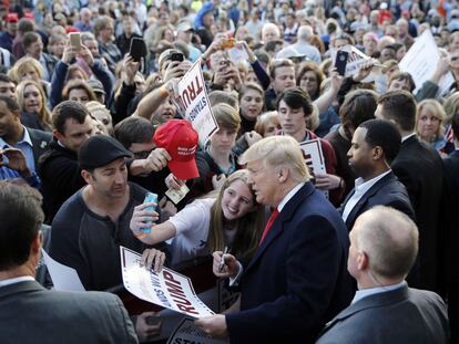 Trump en un acto electoral en Carolina del Sur.