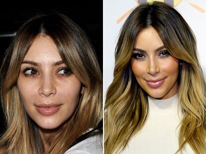 Kim Kardashian con la cara casi lavada y sin maquillar