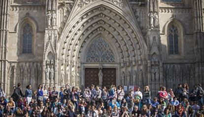 La façana de la catedral de Barcelona.