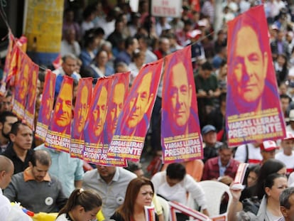 Afiches del candidato German Vargas Lleras en Fusagasugá, Colombia.