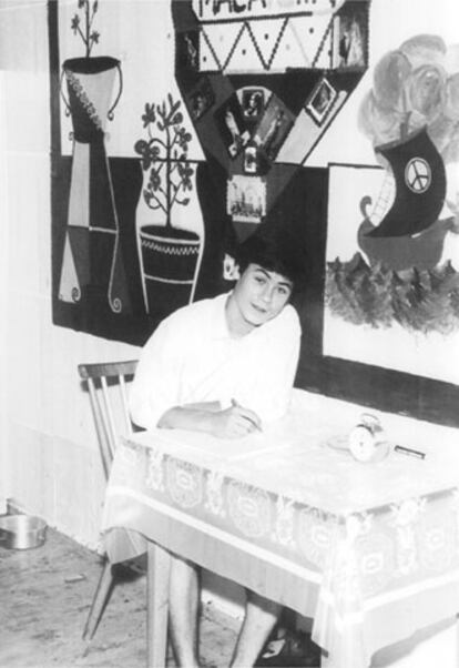 José Sánchez, en una barraca en Francfort (Alemania) en 1968.