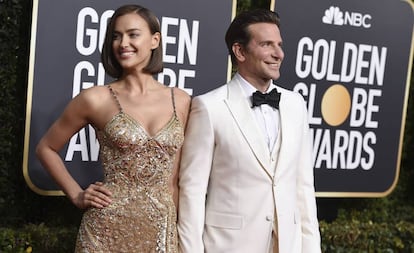 Irina Shayk y Bradley Cooper, en los Globos de Oro, el pasado enero.