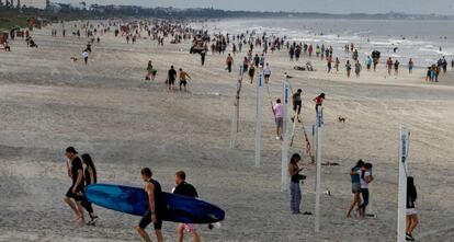 Una imagen de Jacksonville (Florida), que ha reabierto al acceso a las playas.