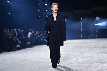 La actriz Charlotte Rampling, en la Semana de la Moda de París en 2023.