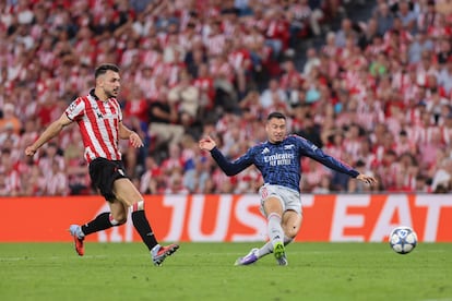 Martinelli marca el 0-1.
