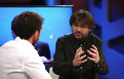 Jordi Évole con Pablo Motos en 'El Hormiguero'.