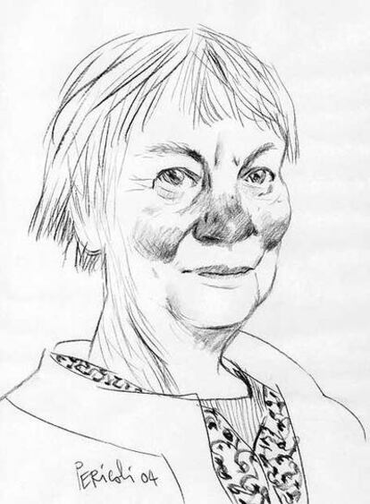 La escritora irlandesa Iris Murdoch, según Tullio Pericoli.