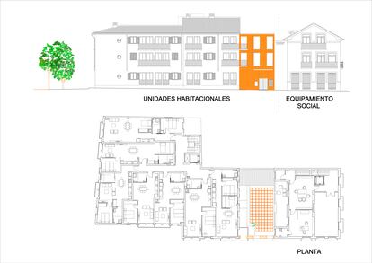 Planos del proyecto de la cooperativa Resistir en Godella (Valencia).