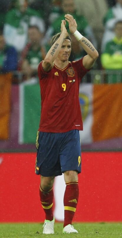 Torres, en el partido contra Irlanda.