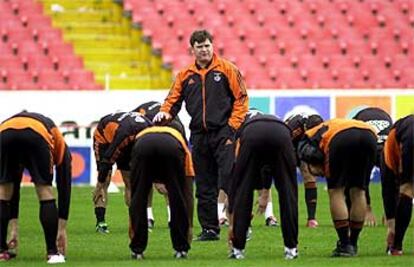 Camacho, en un entrenamiento del Benfica.