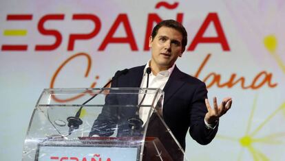 El líder de Ciudadanos, Albert Rivera, el pasado domingo.