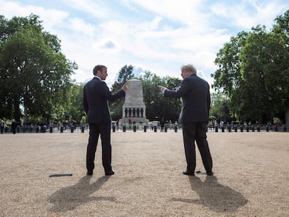 Boris Johnson y Emmanuel Macron