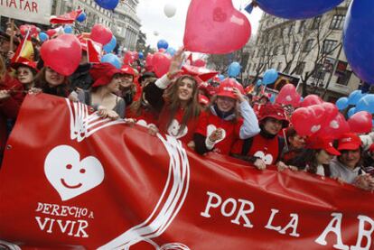 Manifestación de antiabortistas en Madrid, el pasado marzo.