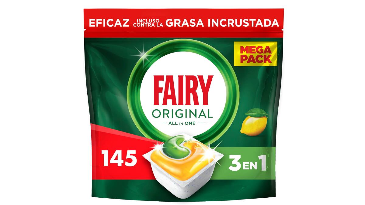 Lote de 145 cápsulas para el lavavajillas de la marca Fairy.