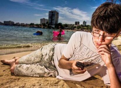 Matthew Robson, el martes pasado, en Palmanova, Mallorca, donde pasa sus vacaciones de verano.