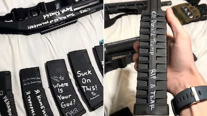 Armas y cargadores de rifle tomadas de un vídeo sin datar.