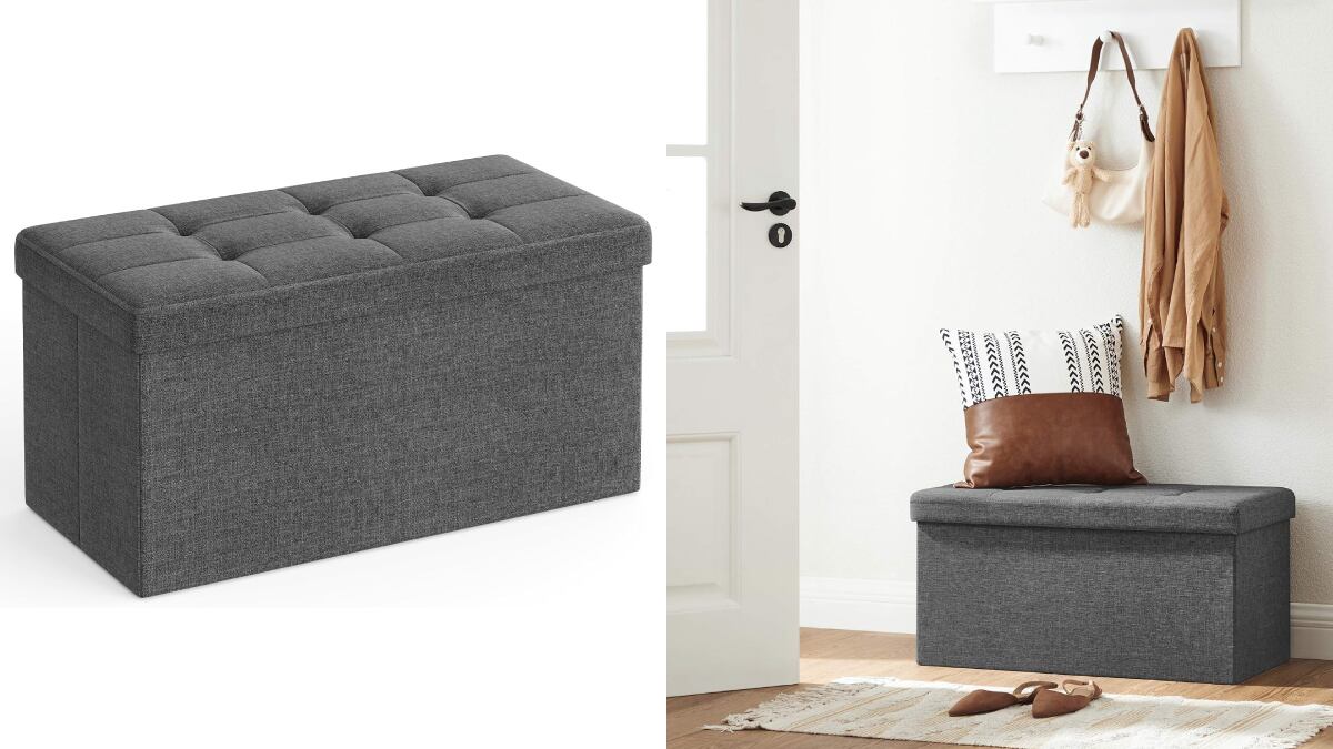 Baúl de almacenamiento plegable con diseño elegante.
