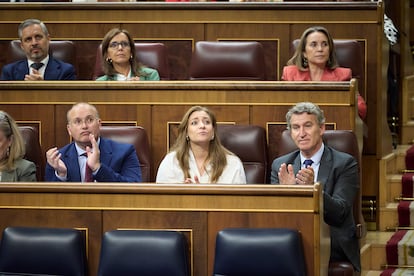 La bancada del PP, durante el pleno de este miércoles.
