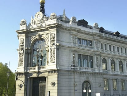 Fachada del Banco de Espa&ntilde;a. 