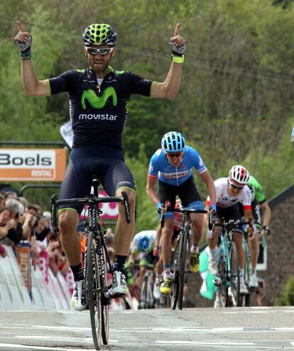 En abril de 2014 Valverde se impone en la edición número 78 de la Flecha Valona.