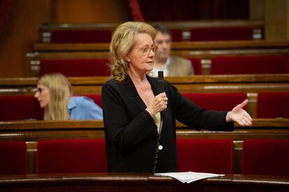 La consellera Vilallonga al Parlament.