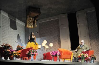 Una escena de la ópera Don Pasquale, de Donizetti, que el martes pasado se estrenó en el Liceo barcelonés