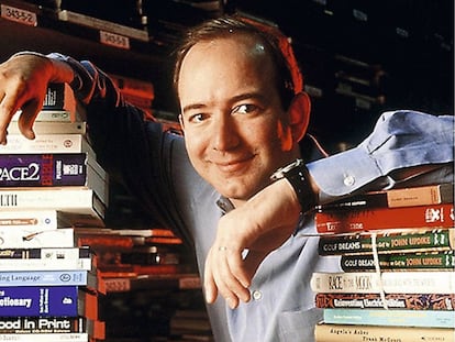 Jeff Bezos, fotografado em 1997, três anos após fundara Amazon.